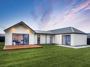 Architectural design with triple car garaging