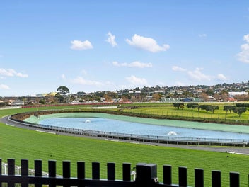 North Facing Backyard with Trackside Views