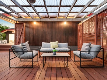 SPACE, SUN, STYLE, BRICK, CEDAR & TILE