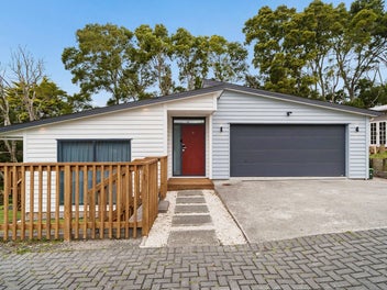 Modern family living with peaceful rural views
