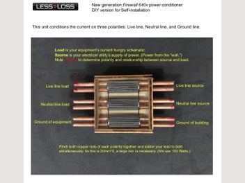 Auckland Closes: 2 hrs 37 mins LESSLOSS Firewall 640x power conditioner DIY version (list $600) $5.40 shipping nationwide Expected delivery in 3-4 business days Buy Now $400.00  			