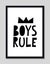 Boys Rule by Mini Learners Nursery Art Print Carousel 4