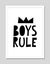 Boys Rule by Mini Learners Nursery Art Print Carousel 5