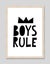 Boys Rule by Mini Learners Nursery Art Print Carousel 6