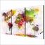 ON SALE FREE SHIPPING - 3 Piece Canvas Art Print - COLORFUL MAP Carousel 2