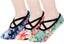 Clearance Sell - 3 Pairs Lace-up Printed Anti Slip Yoga Socks Carousel 1