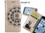 Alcatel 3v Case mandala embossed leather wallet case Carousel 1