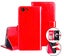 Oppo r9s case fine leather flip wallet 3 slots cash pocket (red) Carousel 1
