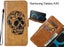 Samsung Galaxy A30 case skull vintage leather wallet case Carousel 1