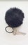 Faux Black Rabbit Fur Key Ring or Handbag Pom Pom Pendant Carousel 1