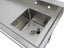 1.78m Stainless Steel Commercial Kitchen Worktop Sink (R) Bench with Splashback Carousel 2
