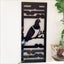 Kiwiana Wall Art - Art Panel : Kereru+Koru - Black Carousel 1