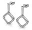 18K White Gold Crystal Dangle Earrings "Sara" Carousel 6