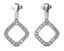 18K White Gold Crystal Dangle Earrings "Sara" Carousel 4