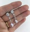 925 Sterling Silver Crystal Pearl Earrings "Alice" (Grape) Carousel 5