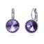 Silver Drop Crystal Earrings "Janelle" (Purple) Carousel 7