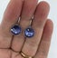 Silver Drop Crystal Earrings "Janelle" (Purple) Carousel 3