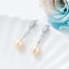 925 Sterling Silver Crystal Pearl Earrings "Alice" (Peach) Carousel 3