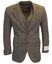 Men's Herringbone Overcheck Blazer - Scottish Harris Tweed - Clinton Brown - 50 Carousel 6