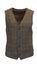 Men's Herringbone Overcheck Waistcoat - Harris Tweed - Clinton Brown - 44 Carousel 1