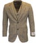 Men's Herringbone Overcheck Waistcoat - Harris Tweed - White Sand - 44 Carousel 4