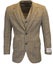 Men's Herringbone Overcheck Waistcoat - Harris Tweed - White Sand - 50 Carousel 6