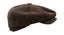 Unisex Bakerboy Newsboy Flat Cap - Wool - Brown Herringbone - L (59cm) Carousel 2