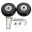 2pcs 50mm Black Luggage Suitcase Replacement Rubber Wheel Roller Suitcase Repair Carousel 5