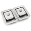 2Pcs Stainless Steel Paddle Door Lock Handle Truck Box Trailer Latch With Key Carousel 8