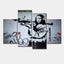 X'MAS SALE FREE SHIPPING - Large 4 Piece Canvas Art Print - Banksy Carousel 1