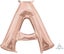 Foil Balloon - Letter A Rose Gold - 40cm Carousel 1
