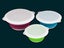 3pc Collapsible Camping Bowls Rubber 1200ml, 800ml, 500ml Carousel 2