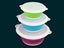 3pc Collapsible Camping Bowls Rubber 1200ml, 800ml, 500ml Carousel 3