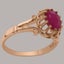 9ct Rose Gold Natural Ruby Womens Promise Ring Carousel 4