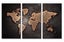 ON SALE FREE SHIPPING - 3 Piece Canvas Art Print - WORLD MAP Carousel 1