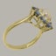 9ct Yellow Gold Cultured Pearl & Sapphire ring Womens Cluster Ring Size Y 1/2 Carousel 2