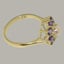 9ct Yellow Gold Cultured Pearl & Amethyst ring Womens Cluster Ring Size Y 1/2 Carousel 3