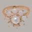 9ct Rose Gold Cultured Pearl & Opal ring Womens Cluster Ring - Size Y 1/2 Carousel 4