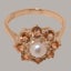 9ct Rose Gold Cultured Pearl & Citrine ring Womens Cluster Ring Size Y 1/2 Carousel 4