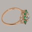 9ct Rose Gold Cultured Pearl & Emerald ring Womens Cluster Ring - Size Y 1/2 Carousel 3