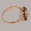 9ct Rose Gold Cultured Pearl & Garnet ring Womens Cluster Ring - Size Y 1/2 Carousel 3