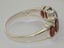 9ct White Gold Garnet ring Womens Band Ring Carousel 3