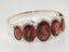 9ct White Gold Garnet ring Womens Band Ring Carousel 4