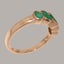 9ct Rose Gold Emerald ring Womens Band Ring Carousel 2