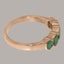 9ct Rose Gold Emerald ring Womens Band Ring Carousel 3