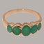 9ct Rose Gold Emerald ring Womens Band Ring Carousel 4