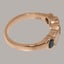 9ct Rose Gold Sapphire & Opal ring Womens Band Ring Carousel 3