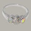 White Gold Cubic Zirconia, Opal Womens Trilogy Ring - Full 9ct UK Hallmark Carousel 4