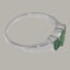 White Gold Natural Emerald Womens Trilogy Ring - Full 9ct UK Hallmark Carousel 3