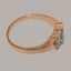 Rose Gold Natural Aquamarine Womens Trilogy Ring - Full 9ct UK Hallmark Carousel 3